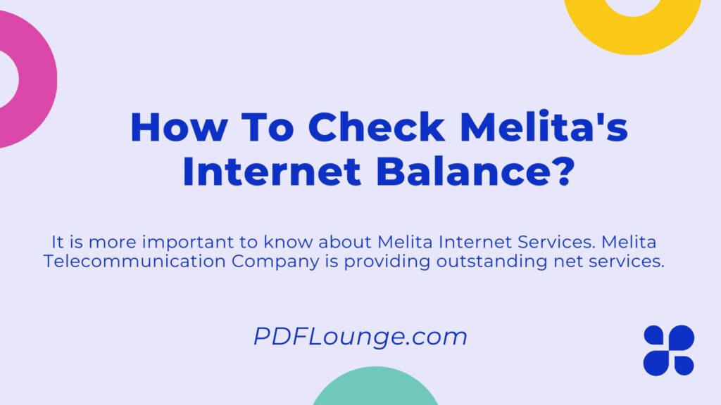 How To Check Melita's Internet Balance?